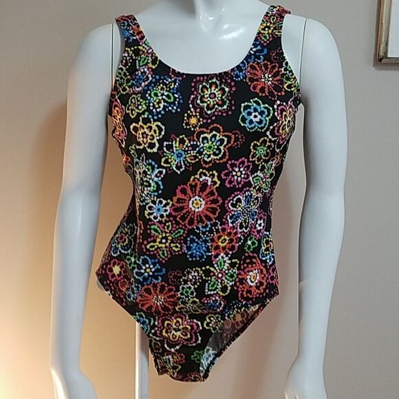 Islander Multicolored Floral One Piece Swimsuit (10) - Picture 3 of 6
